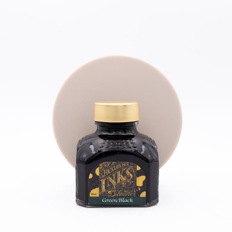 Diamine Green Black Ink Bottle 80 ml