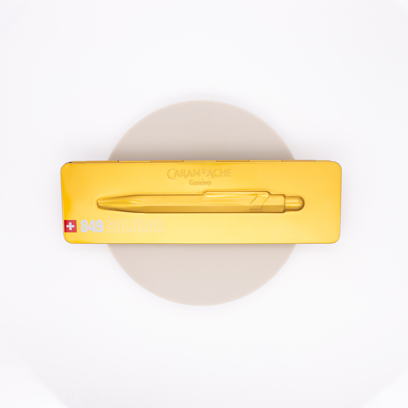 Caran d'Ache 849 Penna Sfera Oro con astuccio