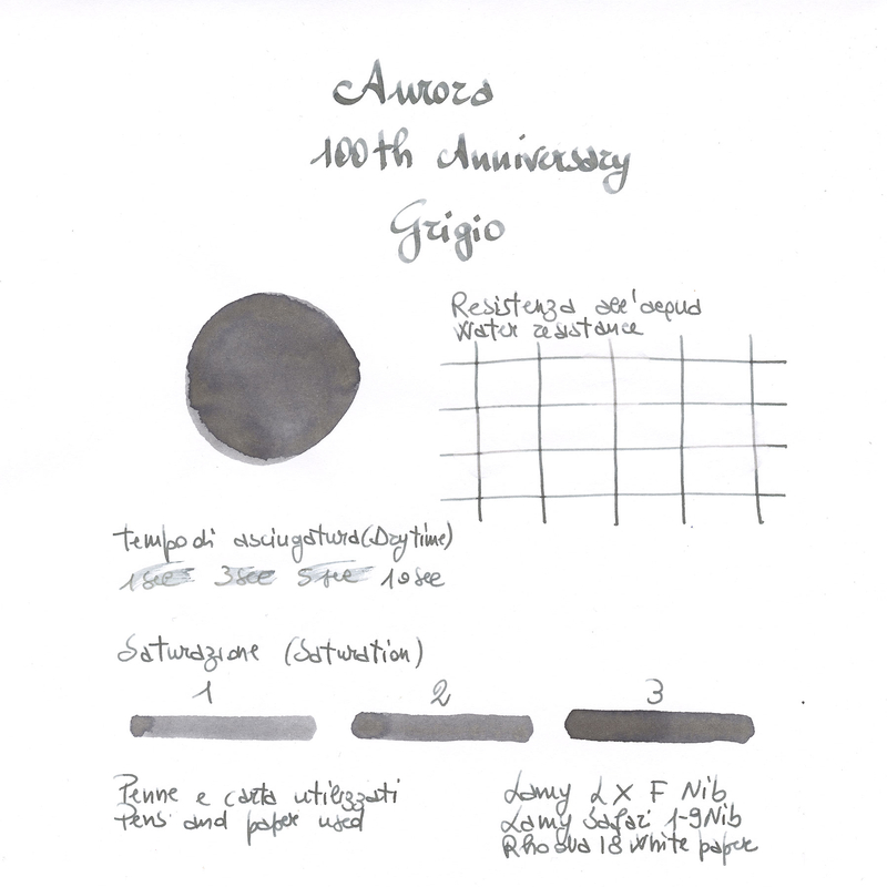 Aurora 100th Anniversary Grey Ink Bottle 55 ml Special Edition