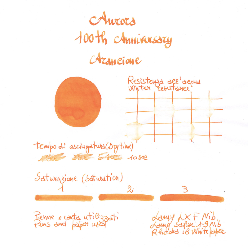 Aurora 100th Anniversary Orange Ink Bottle 55 ml Special Edition
