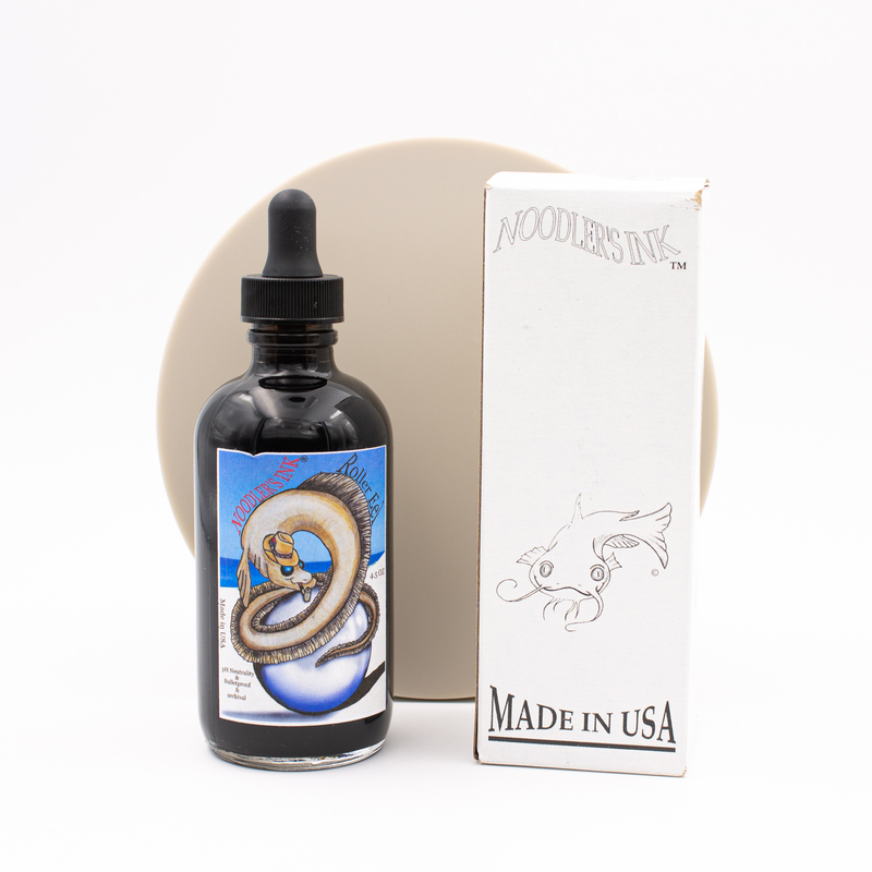 Noodler's Roller Eel Black Ink Bottle 4.5 oz with Free Rollerball Pen