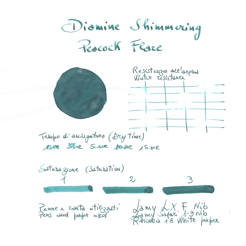 Diamine Shimmering Peacock Flare Ink Bottle 50 ml