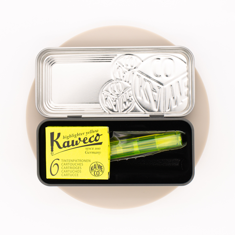 Kaweco Glow Highlighter Fountain Pen Set Yellow