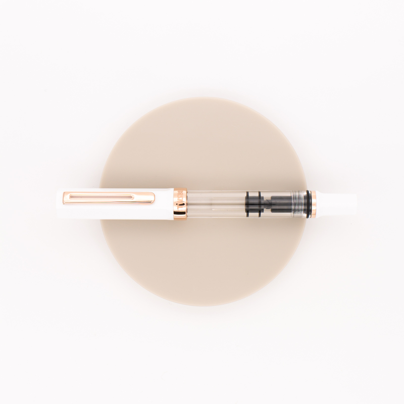 Twsbi Eco Penna Stilografica Bianca & Oro Rosa