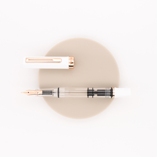 Twsbi Eco Penna Stilografica Bianca & Oro Rosa