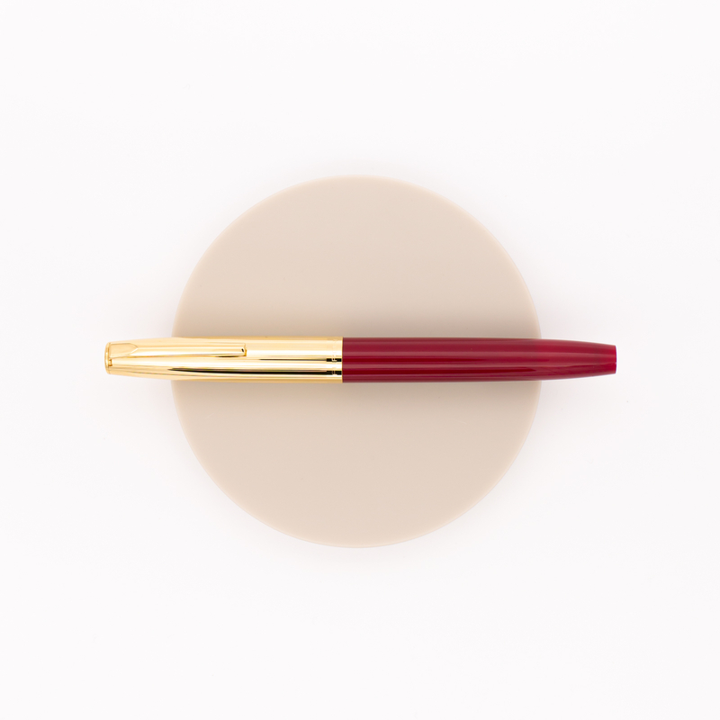 Aurora Duo Cart Rollerball Pen Burgundy & Gold