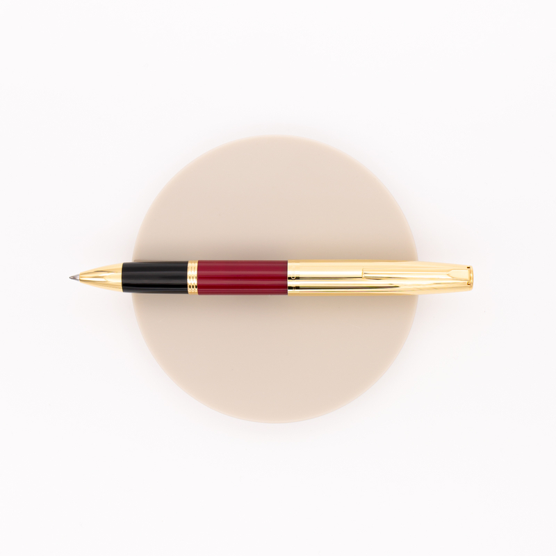 Aurora Duo Cart Rollerball Pen Burgundy & Gold