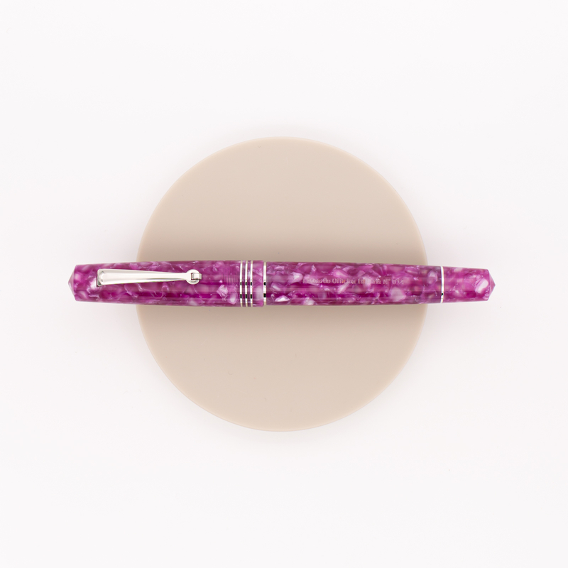 Leonardo Officina Italiana Momento Zero Penna Stilografica Viola Lavanda & Rodio