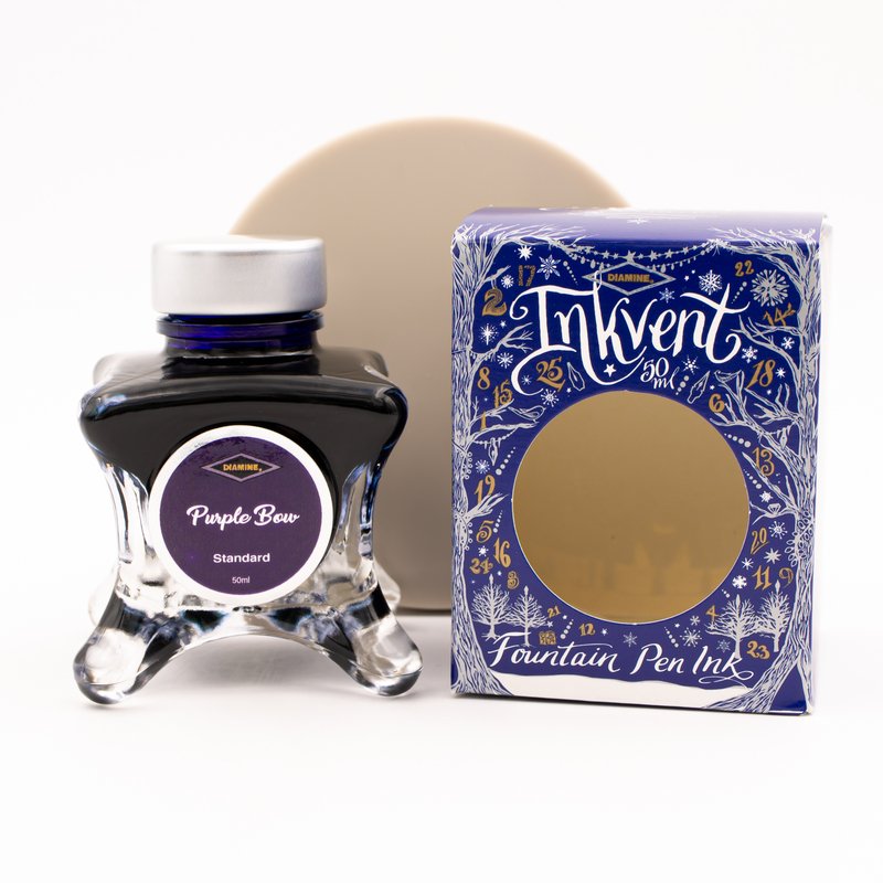 Diamine Inkvent Purple Bow Ink Bottle 50 ml Blue Edition
