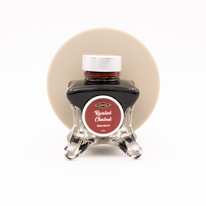 Diamine Inkvent Roasted Chestnut Ink Bottle 50 ml Blue Edition