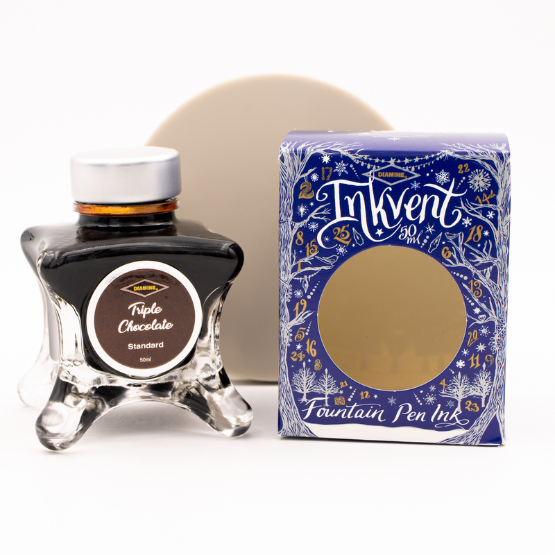 Diamine Inkvent Triple Chocolate Ink Bottle 50 ml Blue Edition