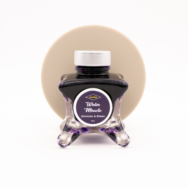 Diamine Inkvent Winter Miracle Ink Bottle 50 ml Blue Edition Shimmer & Sheen