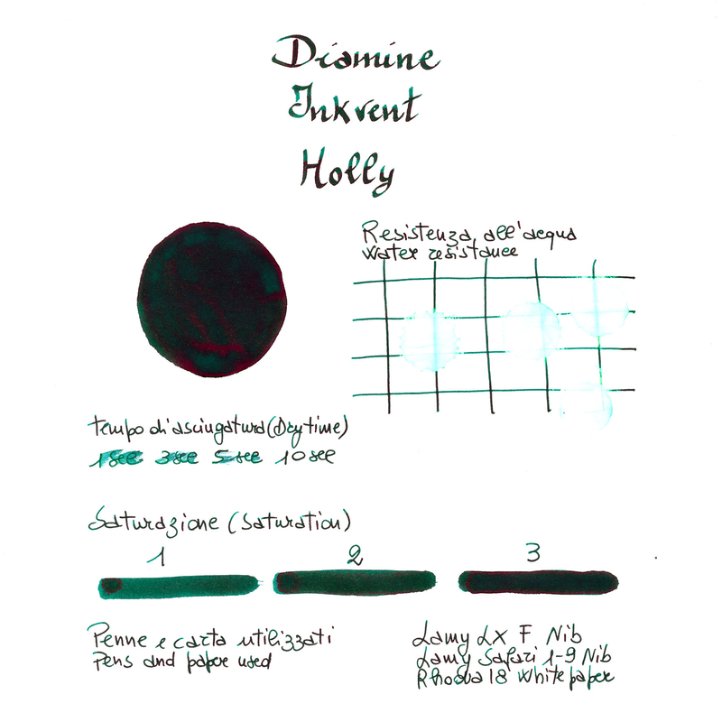 Diamine Inkvent Holly Inchiostro 50 ml Blue Edition Sheen