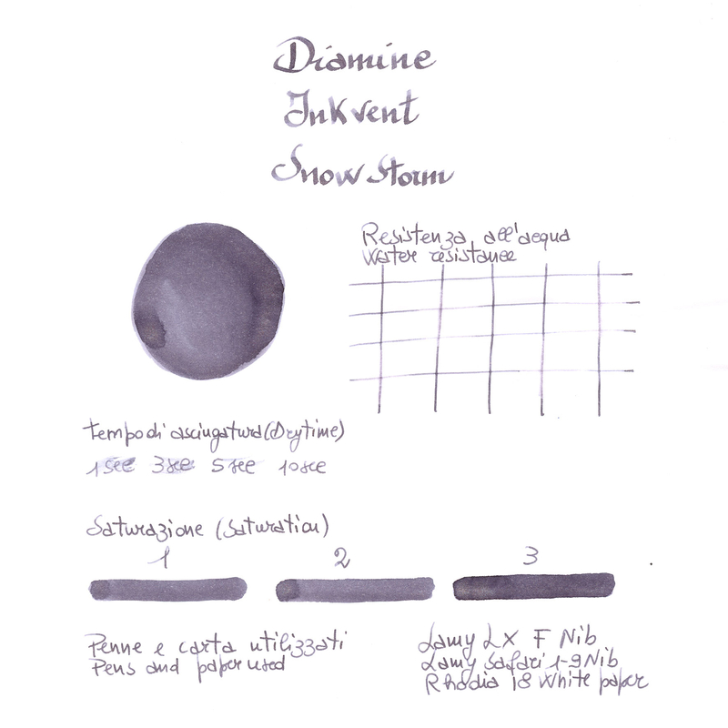 Diamine Inkvent Snow Storm Ink Bottle 50 ml Blue Edition Shimmer