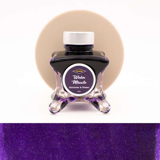 Diamine Inkvent Winter Miracle Ink Bottle 50 ml Blue Edition Shimmer & Sheen