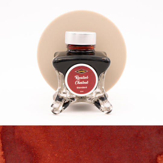 Diamine Inkvent Roasted Chestnut Ink Bottle 50 ml Blue Edition