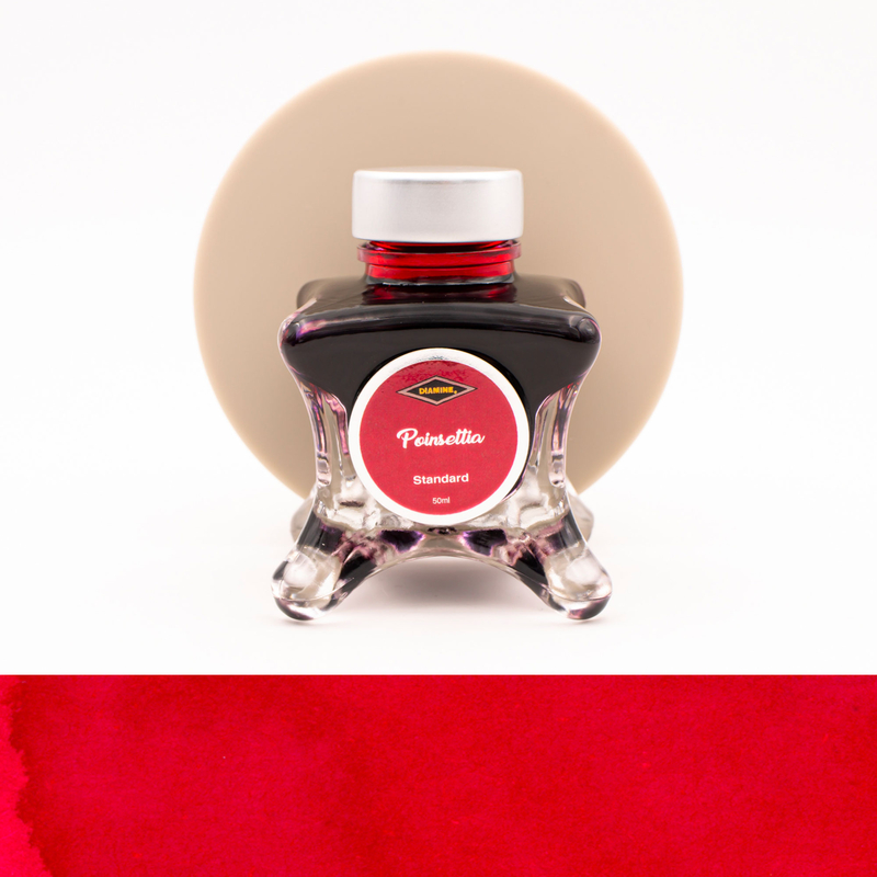 Diamine Inkvent Poinsettia Ink Bottle 50 ml Blue Edition