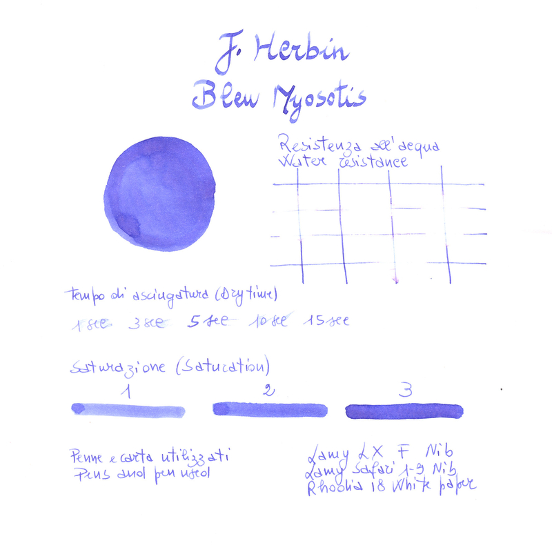 Herbin Bleu Myosotis Ink Bottle 10 ml