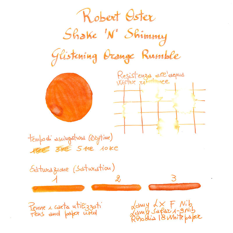 Robert Oster Shake 'N' Shimmy Glistening Orange Rumble Inchiostro 50 ml