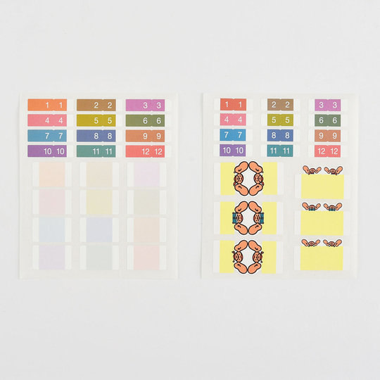 Hobonichi Index Stickers Adesivi con Indici per Agende