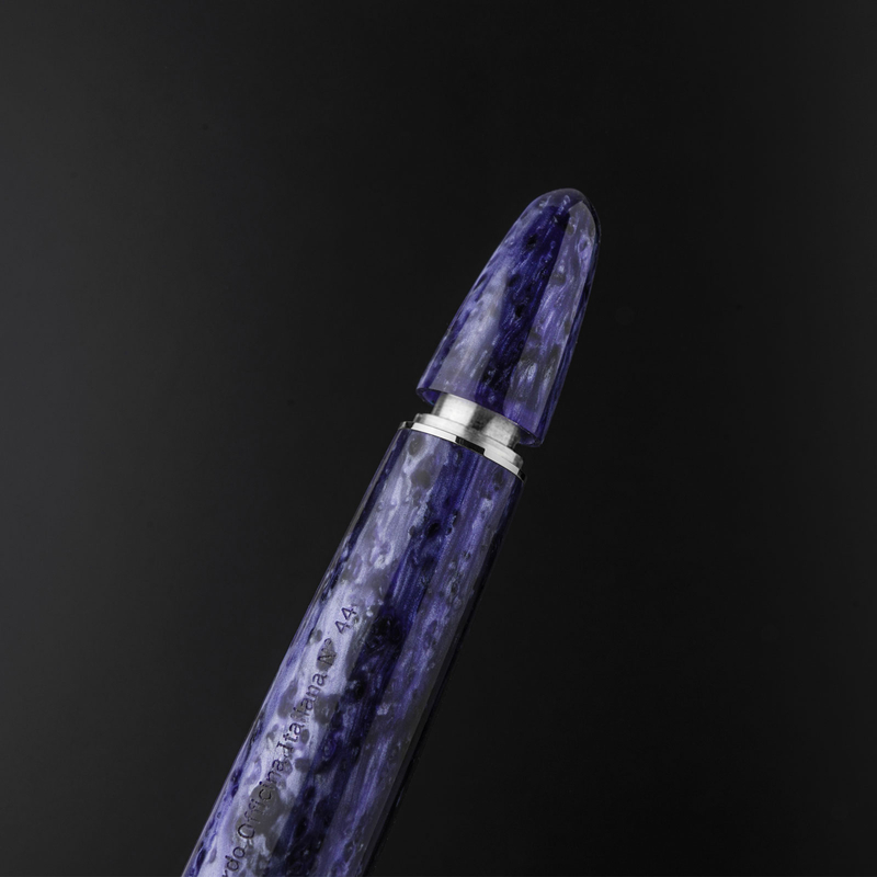 Leonardo Officina Italiana Furore Grande Penna Stilografica Blu Positano Oro 14 KT