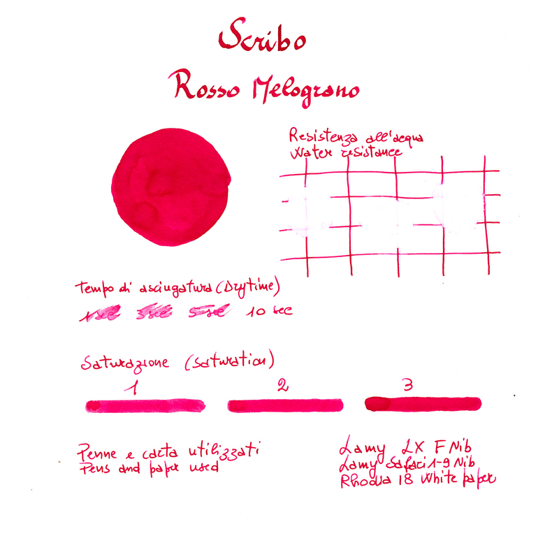 Scribo Rosso Melograno Ink Bottle 90 ml