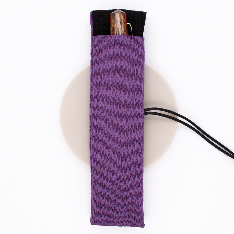 Taccia Kimono Pen Wrap Chirimen for 1 Pen Lilac