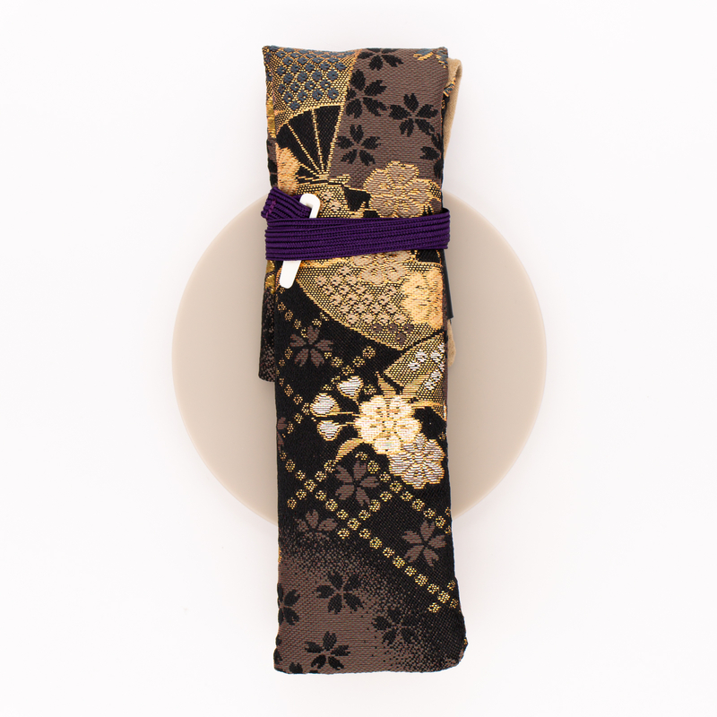 Taccia Kimono Nishijin Portapenne 1 Posto Sakura Night