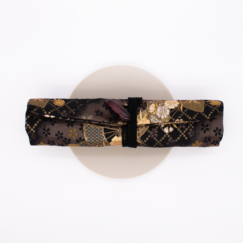 Taccia Kimono Pen Roll Rotolo Portapenne 4 Posti Sakura Night