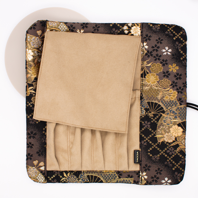 Taccia Kimono Pen Roll Rotolo Portapenne 4 Posti Sakura Night
