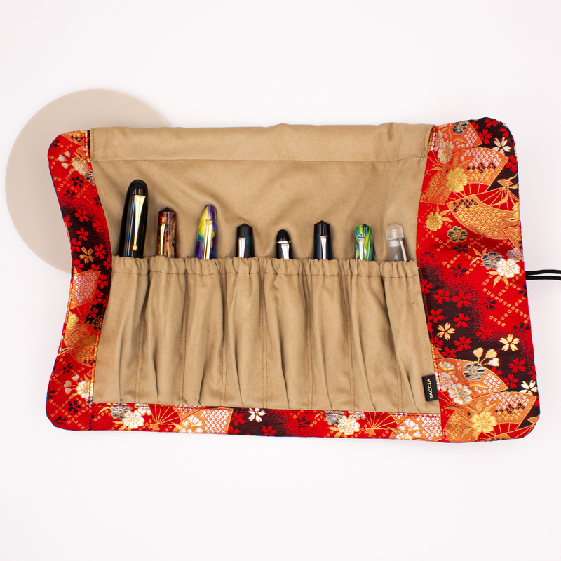 Taccia Kimono Pen Roll Rotolo Portapenne 8 Posti Sakura Festival