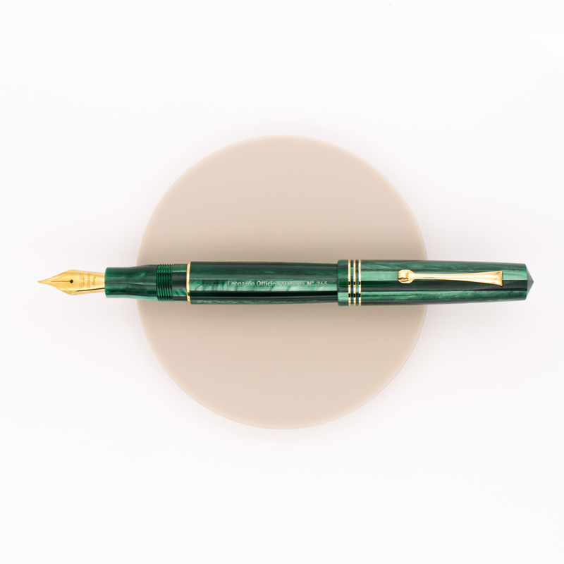 Leonardo Officina Italiana Momento Zero Penna Stilografica Verde Alga & Oro