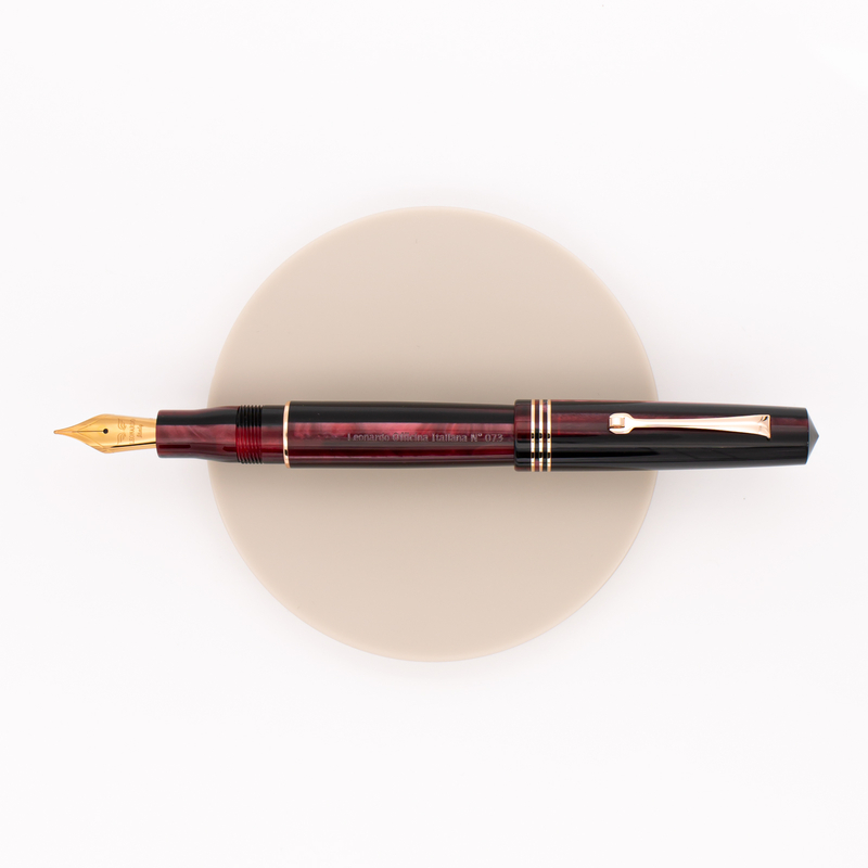 Leonardo Officina Italiana Momento Zero Penna Stilografica Prugna & Oro Rosa
