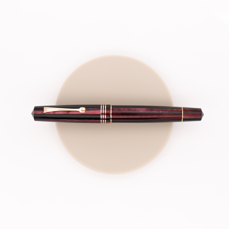 Leonardo Officina Italiana Momento Zero Penna Stilografica Prugna & Oro Rosa