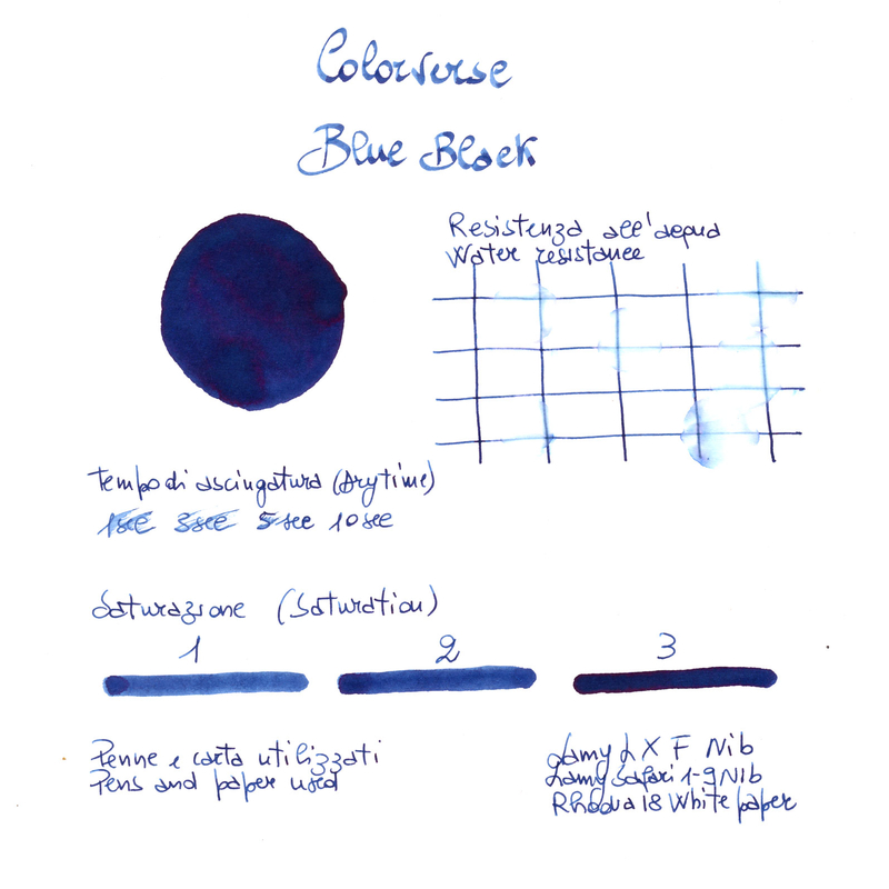 Colorverse Office Series Blue Black Ink Bottle 30 ml