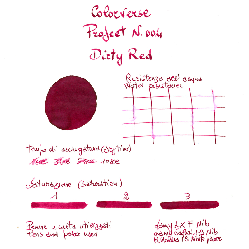 Colorverse Project Ink No. 004 Dirty Red Inchiostro 65 ml