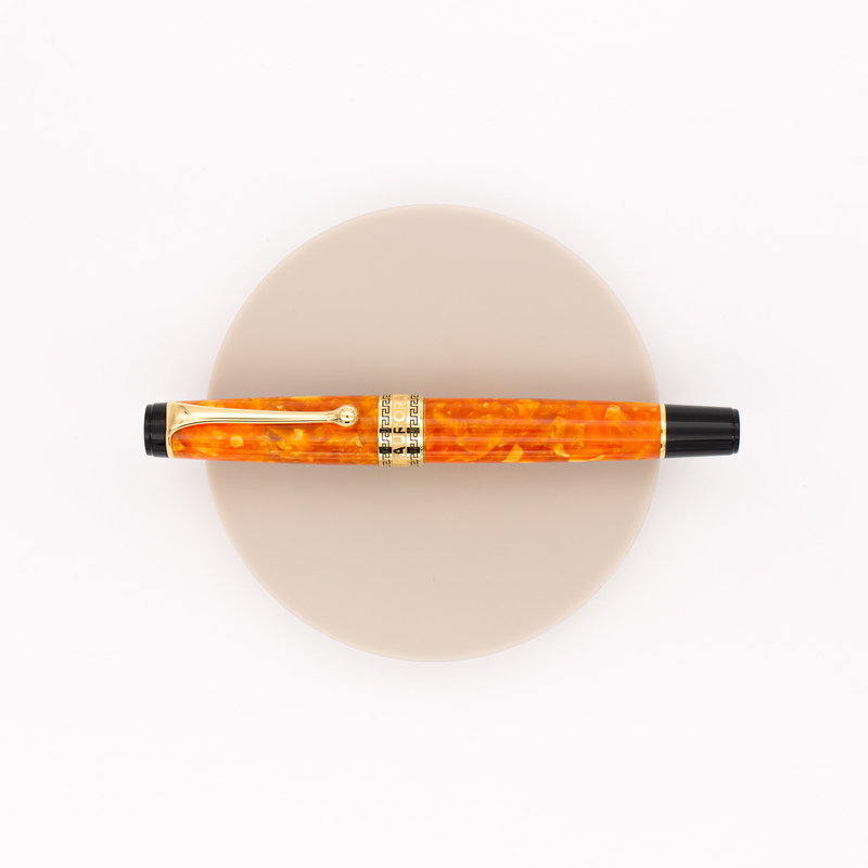 Aurora Optima Auroloide Fountain Pen Orange & Gold