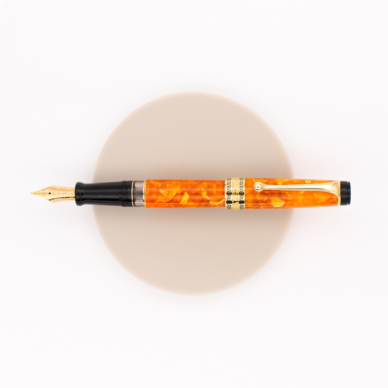 Aurora Optima Auroloide Fountain Pen Orange & Gold