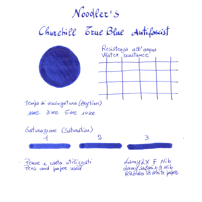Noorler's Churchill True Blue Anti-Fascist Inchiostro 3 oz