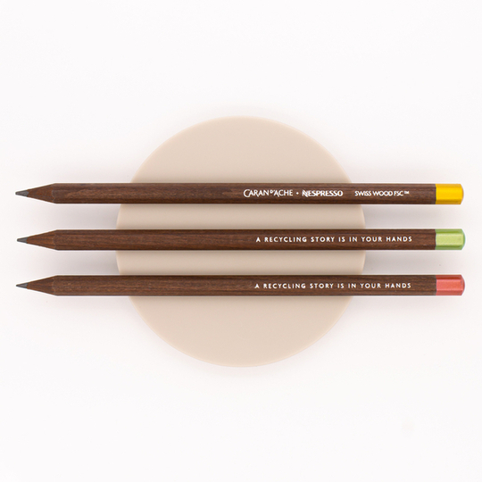Caran d'Ache Swiss Wood Nespresso Edizione 4 Set 3 Matite in Edizione Limitata