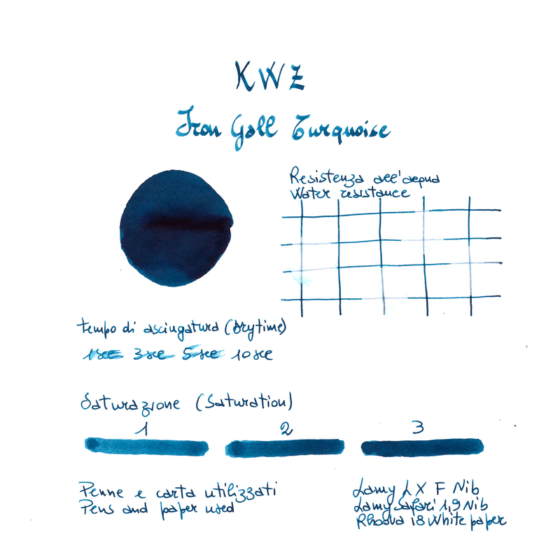 KWZ Iron Gall Turquoise Inchiostro Ferrogallico 60 ml