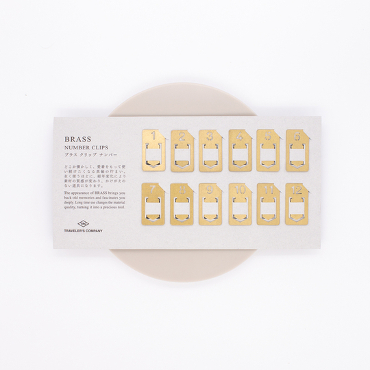 Traveler's Company Brass Clip con Numeri in Ottone