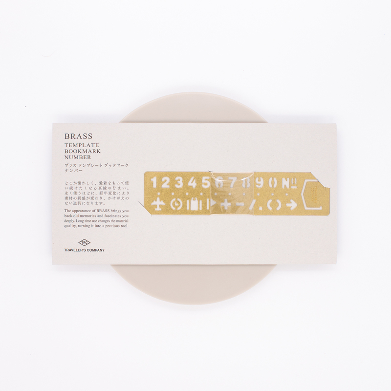Traveler's Company Brass Segnalibro con Normografo Numerico in Ottone