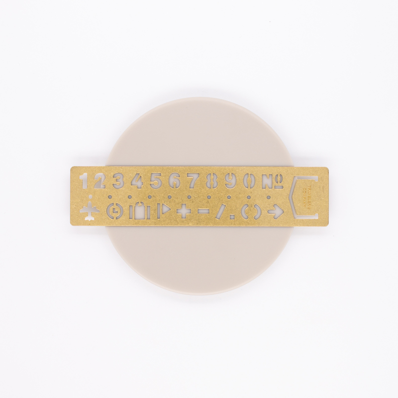 Traveler's Company Brass Template Bookmark Number