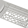 Midori Clip Ruler Stencil Silver