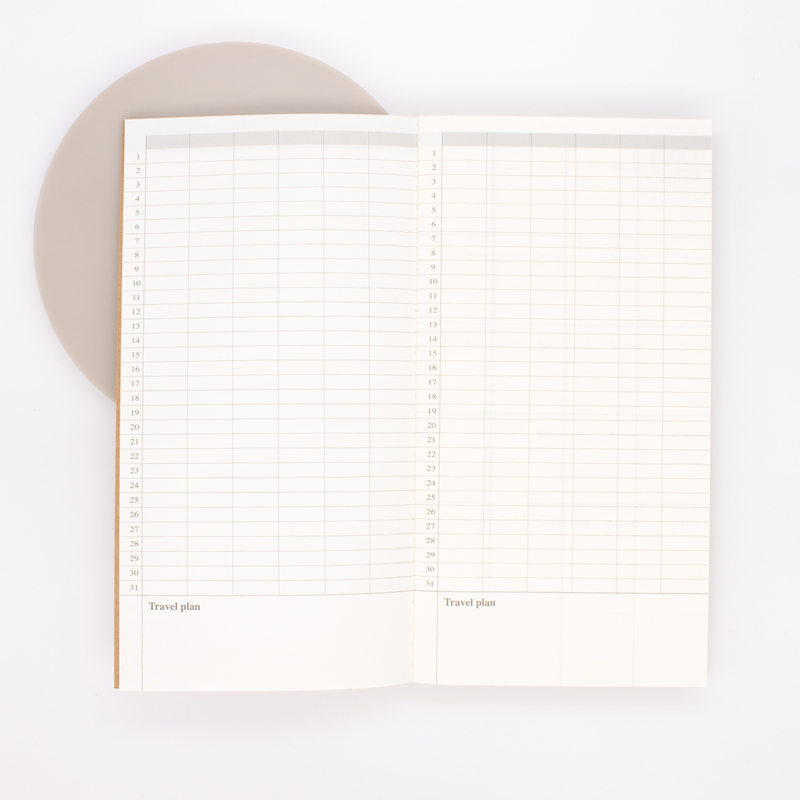 Traveler's Notebook Refill 017 Regular Size Free Diary Monthly