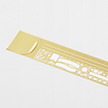 Midori Clip Ruler Segnalibro con Normografo Decorativo Ottone