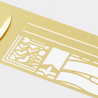 Midori Clip Ruler Segnalibro con Normografo Decorativo Ottone
