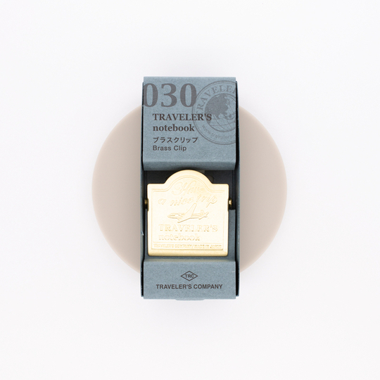 Traveler's Notebook Refill 030 Brass Clip "Have a Nice Trip"