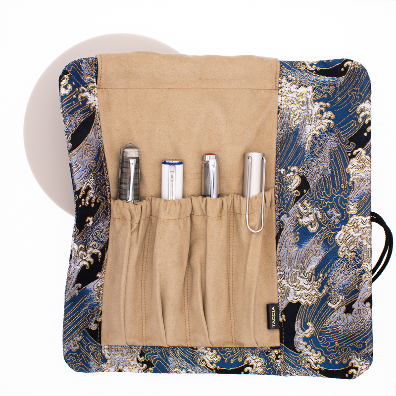 Taccia Kimono Pen Roll Rotolo Portapenne 4 Posti Wave